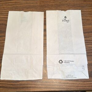 NWT 500 White Paper Bags